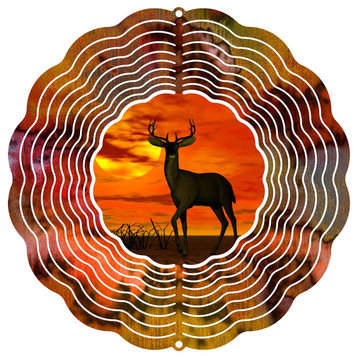Sunset Deer 6" Wind Spinner