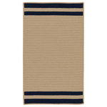 Colonial Mills - Denali End Stripe Rug, Navy 5'x7' - Denali End Stripe - Navy 5'x7'DE75R060X084S Denali End Stripe - Navy 5'x7' Rug, 100% Polypropylene - Rectangle. Understated show-stopper. Double-striped. Classic design matches your home. Put it under dining room table. Accentuate your sunroom. Refine your patio. Neutral base color . Muted accents.  Stain/Fade/Mildew Resistant: This item maintains its color  and holds up well in damp spaces such as bathrooms, basements, kitchens and even outdoors, Reversible: This rug is crafted to last  and last. Reversibility adds longevity with twice the wear and tear.