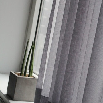 Sheer Drapery & Motorized Blackout Shade