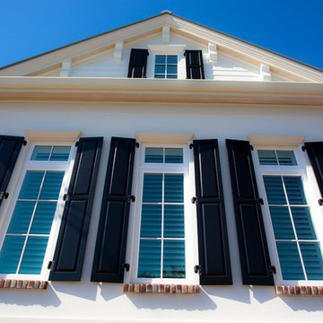 Shutters, bricks, corbels, wood soffits- Detailed