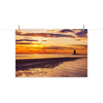 Cape Henlopen Sunset Landscape Photo, Unframed Coastal Wall Art Paper Prints, 11" X 14"