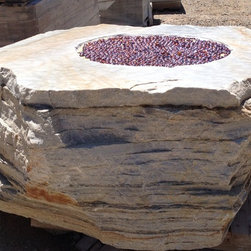 Custom quartzite fire pit - Fire Pits