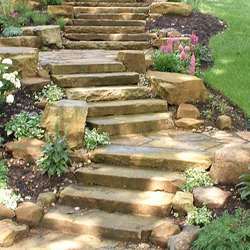 Steps and outcroppings