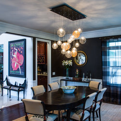 Mod, Blown Glass Dining Room Chandelier - Lighting