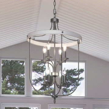 Luxury French Country Chandelier, Galvanized Steel, UHP3450