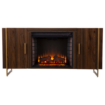 Vicente Electric Fireplace With Media Storage