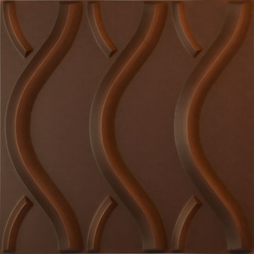 Nexus EnduraWall Decorative 3D Wall Panel, 19.625"Wx19.625"H, Aged Metallic Rust