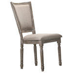Best Master Furniture - Jessica Dining Collection, Dining Chairs, Set of 2 - The thing most people will notice about this set first will be the finish. This set has a unique vintage grey finish that will accommodate any type of style in your home. If you are going for a more antique-look or this can also work well in a beach-side laid back setting.