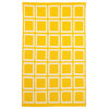 Sunny Indoor Cotton Rug, Mimosa and Bright White, 5'x8'
