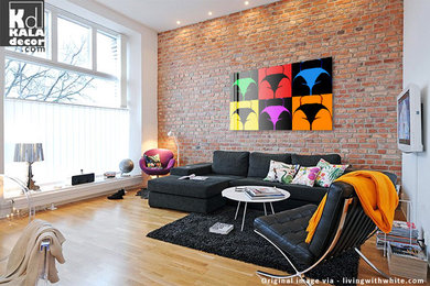 Inspiration for a modern living room remodel in Miami