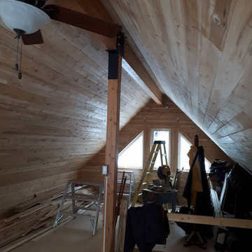 Cedar vaulted ceiling