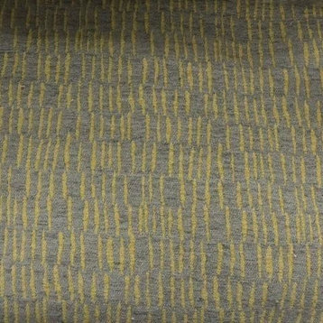 Scratches Modern Design, Chenille Jacquard Upholstery Fabric, Curry