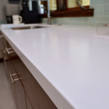 Contemporary Walnut Kitchen. Dura Supreme Cabinetry