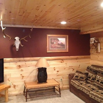 interior pictures of log paneling, and log siding