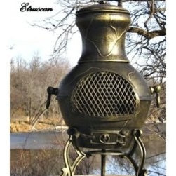 Blue Rooster Etruscan Chiminea - Chimineas