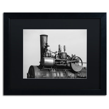 Jason Shaffer 'Steam Engine' Matted Framed Art, Black Frame, Black Mat, 20x16
