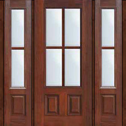 Prehung Patio Sidelights Door 80 Fiberglass 3/4 Lite 4 Lite - Patio Doors