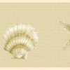 Seahorse, Shells, Starfish Peel and Stick Wallpaper Border 15'x7"