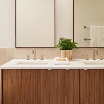 Clean and Neutral Master Bathroom