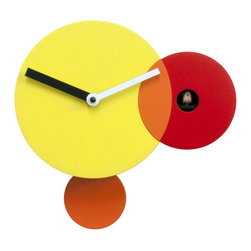 Kandinsky 2160 Yellow/Red Wall Cuckoo Clock - Cuckoo Clocks