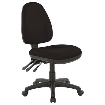Dual Function Ergonomic Chair With Adjustable Back Height, Black