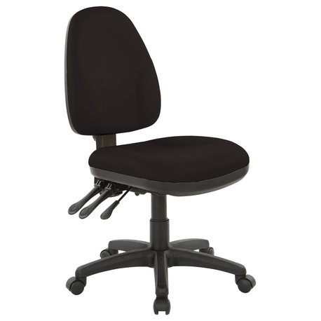 Dual Function Ergonomic Chair With Adjustable Back Height, Black