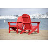 Red Outdoor Patio Adirondack Chair (2 Pack)