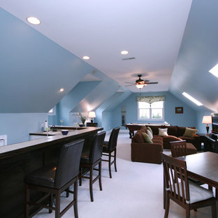 Inspiration for a timeless enclosed home theater remodel in Charlotte