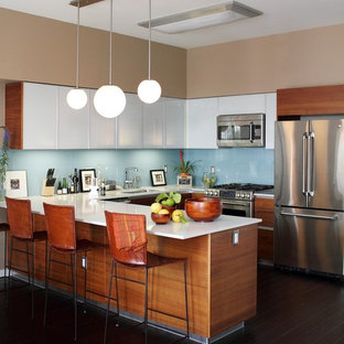 ロサンゼルスのコンテンポラリースタイルのおしゃれなキッチンの写真