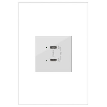 Legrand Adorne Ultra-Fast USB Type-C/C Outlet ARUSB30PDW4, White