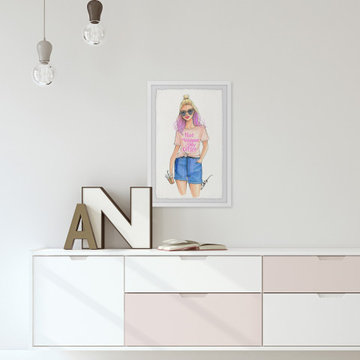 "Not Without My Coffee" Framed Painting Print