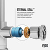 VIGO Cass Industrial Single Handle Kitchen Bar Faucet, Chrome