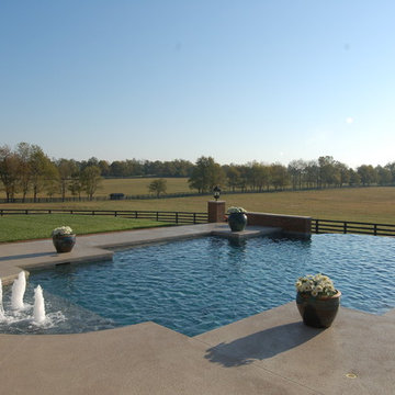 Vanishing edge pool with unique architecture