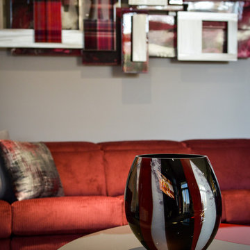 Creature Comforts - A modern and colorful family room in Lafayette Hill, PA