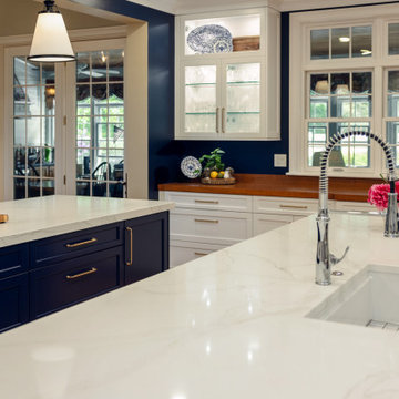Large, two island custom kitchen