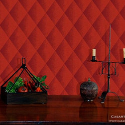 Casart Coverings - Red Harlequin Decor - Wallpaper