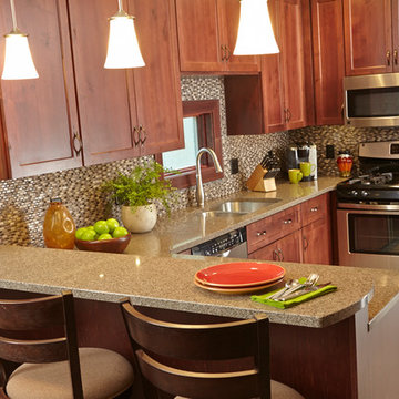 Transitional Knotty Alder Kitchen