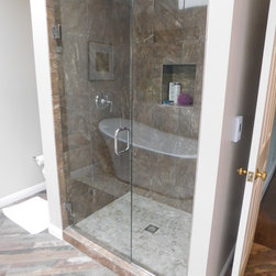 Heavy glass door with inline panel - Products