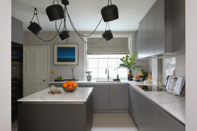 Design ideas for a contemporary kitchen in London.