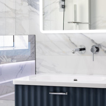 Bathroom - Marmo Azul Marble-Effect Porcelain Tile Gloss