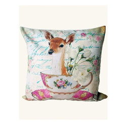 Whimsical Wildlife Deer Pillow - Decorative Pillows