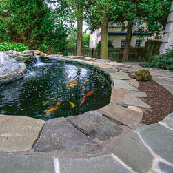 Coy Pond & Waterfall Water Feature - Outdoor Fountains And Ponds