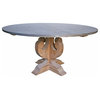 Curlin Dining Table With Hammered Zinc Top