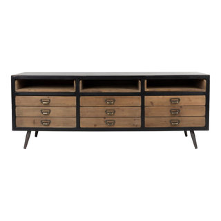 Vintage Wooden Sideboard | Dutchbone Sol - Midcentury - Buffets And  Sideboards - by Luxury Furnitures | Houzz
