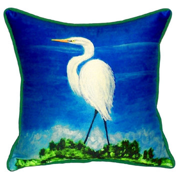Great Egret Small Indoor/Outdoor Pillow 12x12 - Set of Two