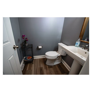 Custom Painted Kitchen Cabinetry, Updated Powder Room and Fireplace ...