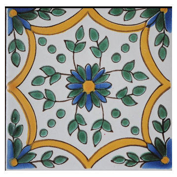 Mediterranean Douja Ceramic Tile, 6"x6"