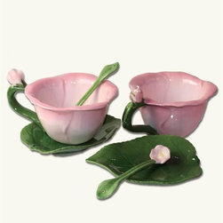 Tea Rose Cup, Saucer & Spoon Set - Teacups