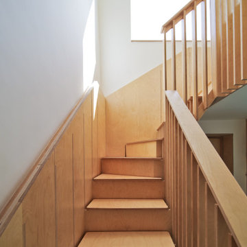 Bespoke CNC cut birch plywood staircase