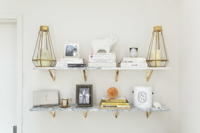 Inspiration for a contemporary home office remodel in New York